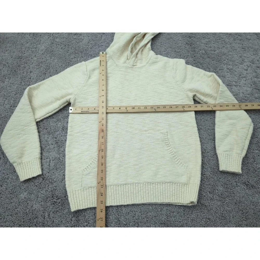 Gap‎ Sweater Mens Medium Beige Pullover Hoodie Long Sleeve 100% Cotton Knit